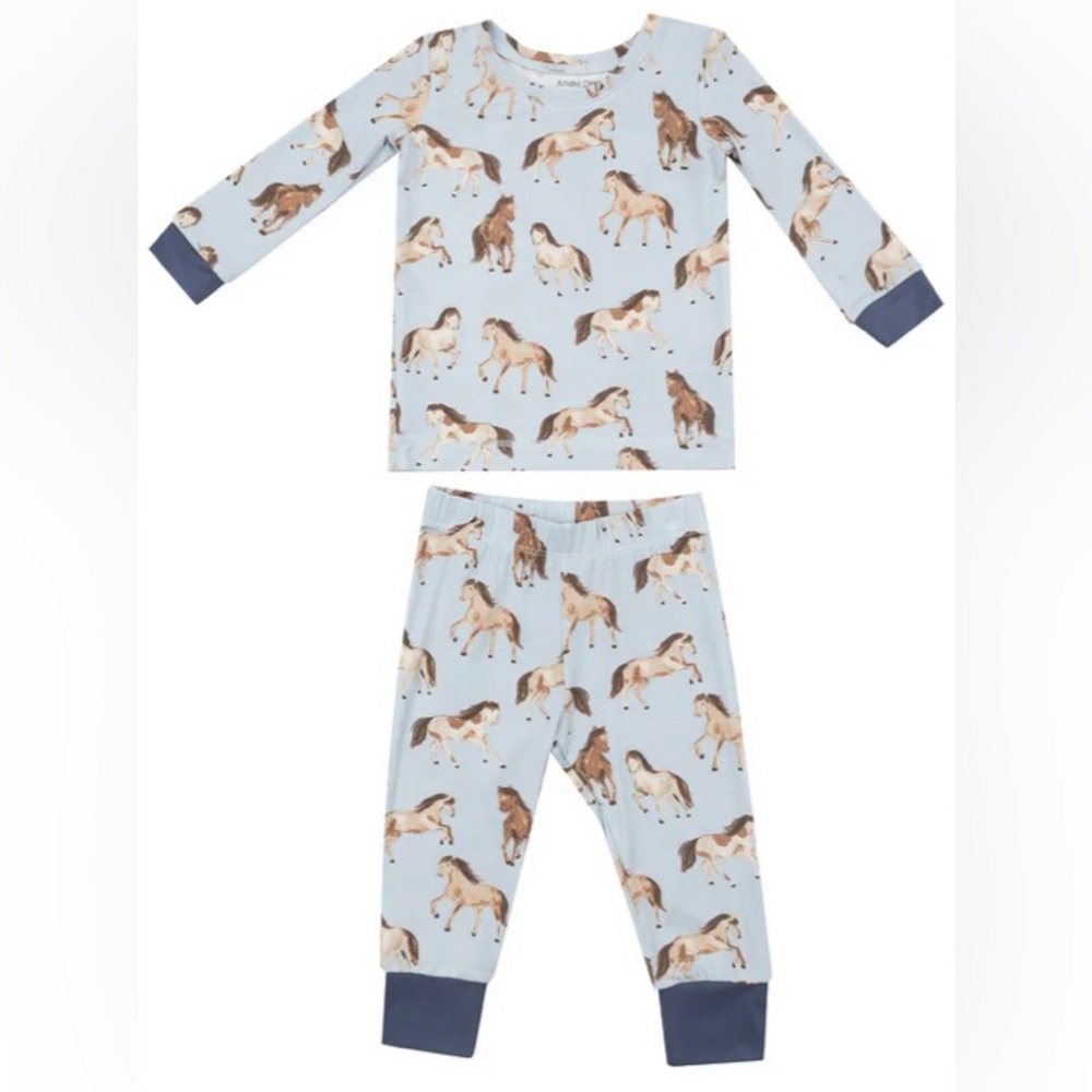 Angel Dear Horse Print bamboo Pajama Set
